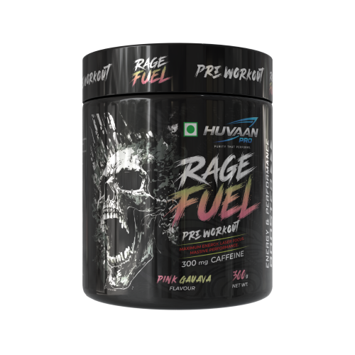 Huvaan Pro Rage Fuel Pre-Workout 300 g - Pink Guava