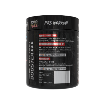 Huvaan Pro Rage Fuel Pre-Workout 300 g - Fruit Punch