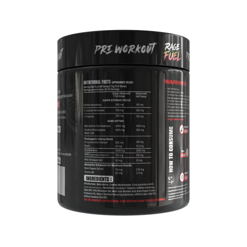 Huvaan Pro Rage Fuel Pre-Workout 300 g - Pink Guava